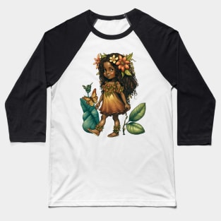 Tropical Flower Fairy Girl Cute Hawaii Cicely Mary Barker Baseball T-Shirt